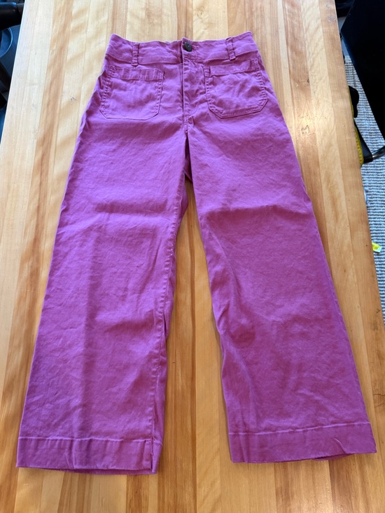 Maeve Pants - Maeve Wide-Leg Cotton Pants in Bright Purple